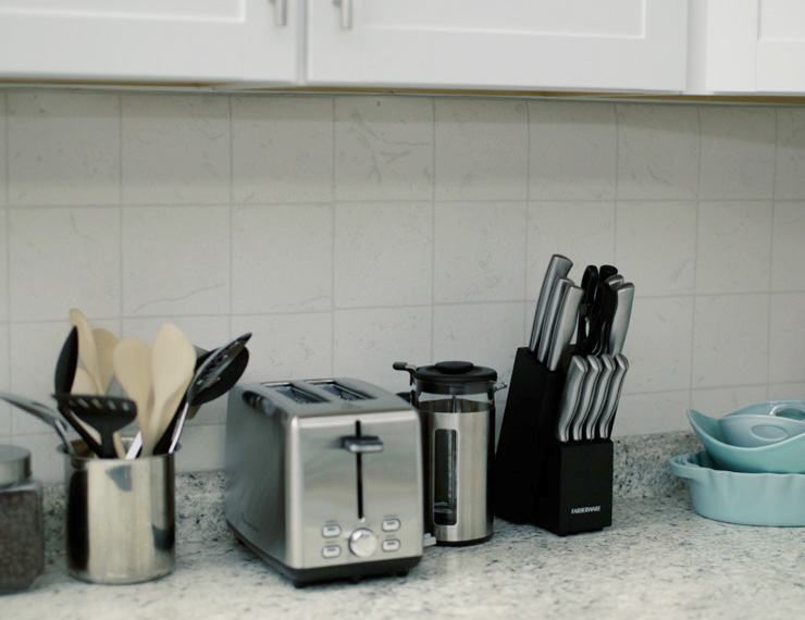 Declutter your countertops